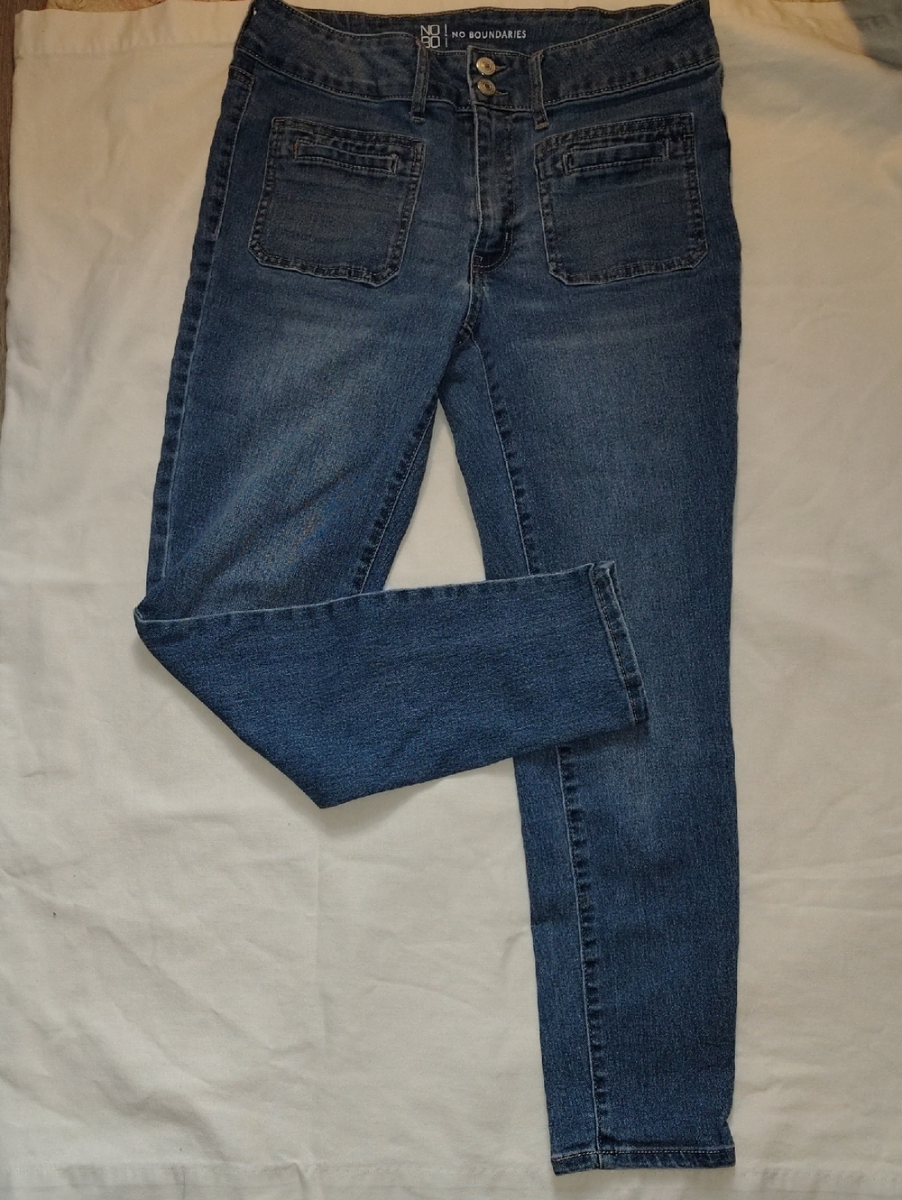 No Boundaries Women's Dark Indigo Stretch Skinny Jeans